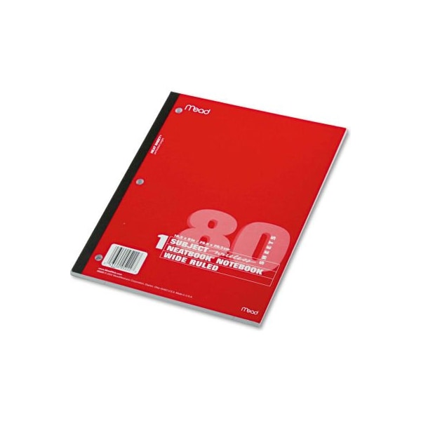 Mead Products Mead Single Subject Notebooks 05222, 8" x 10-1/2", 80 Sheets/Pad, 1 Pad/Pack 5222 - main